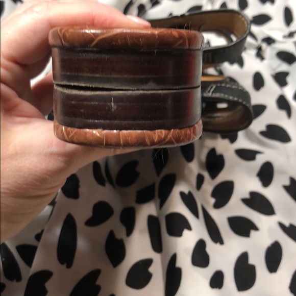 Sam Edelman Black Leather Sandals - 7-1/2 - Picture 3 of 4